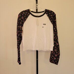 Vans Womens Floral Sleeve Long Sleeve Shirt Size M NWT